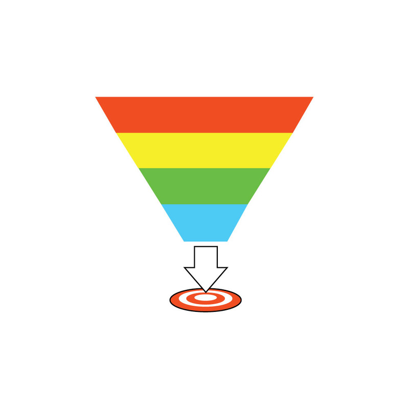 Vektor-Icon-Set für Marketing-Funnel-Grafiken für Unternehmenswebsites - Eigenschaften Bild 1