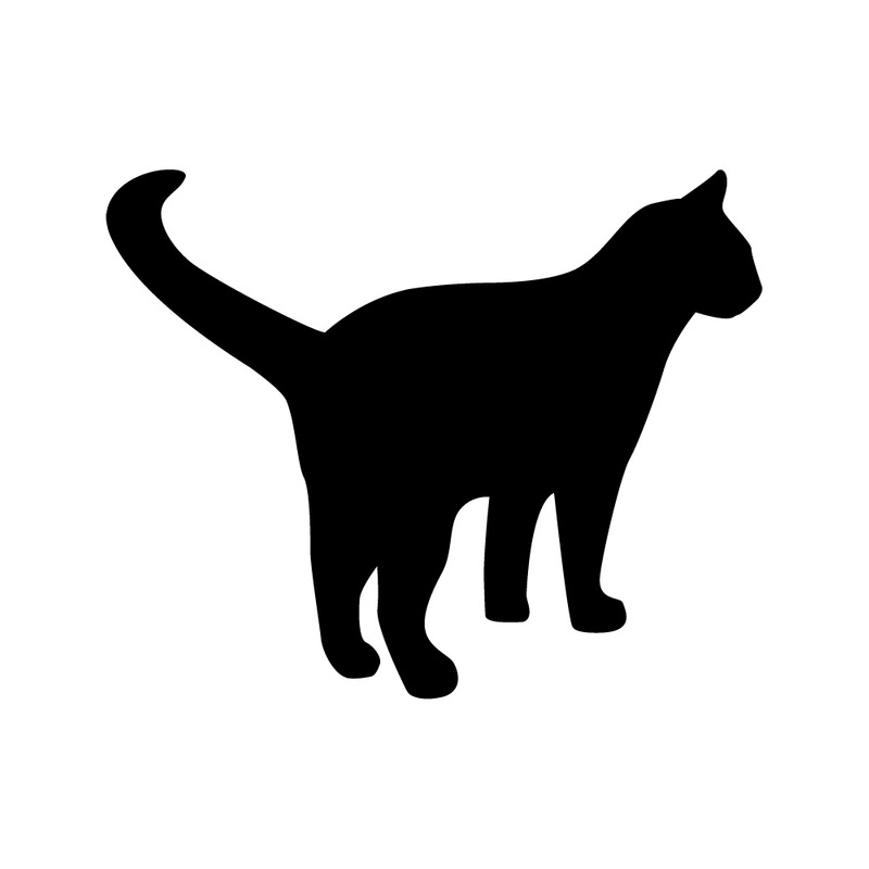 Katt siluett, smygande sidovy, husdjur - Features Image 1