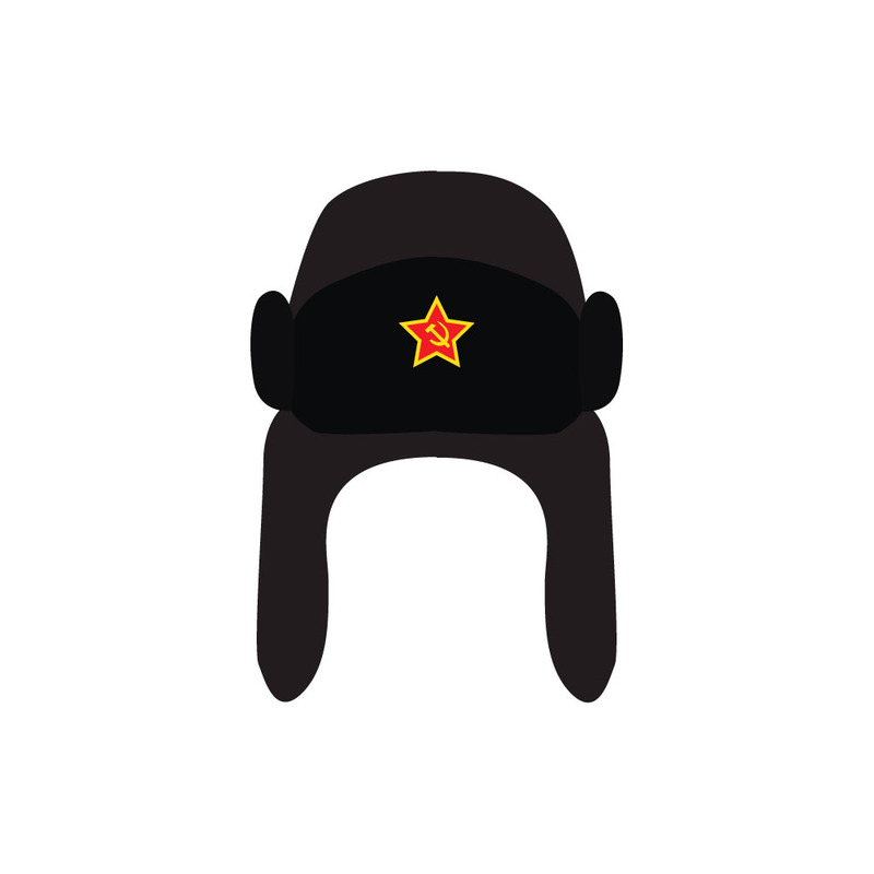 Russische Oesjanka-hoed met rode ster, platte vectorillustratie - Features Image 1