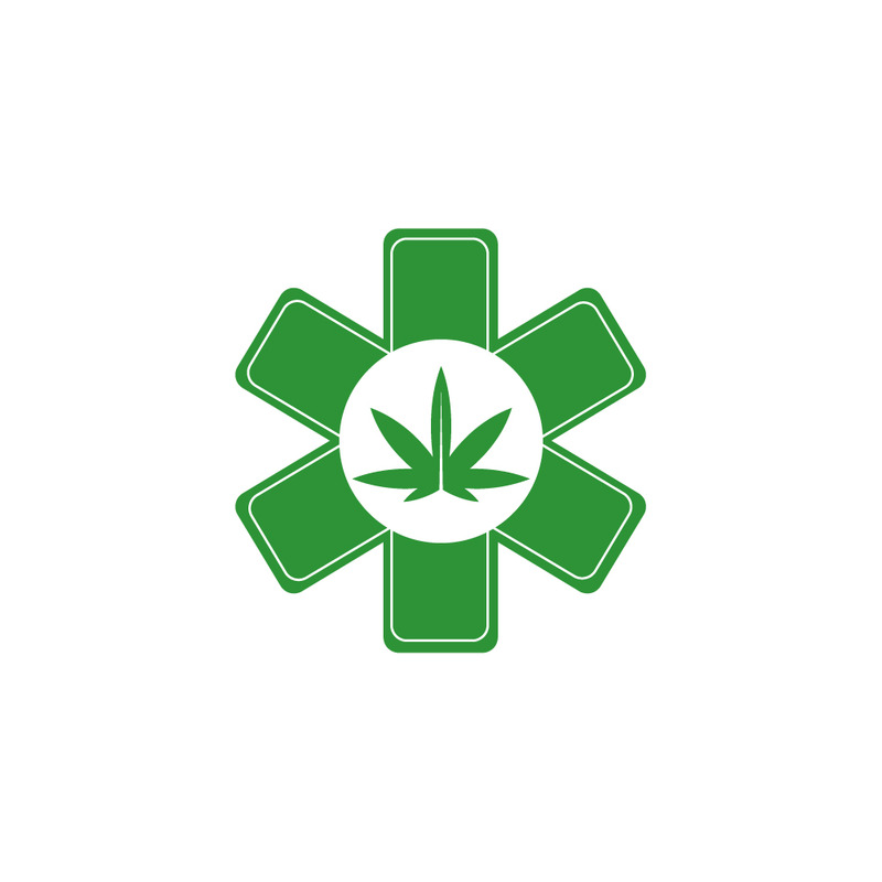 Logotipo da Cannabis Pharmacy Leaf: Símbolo da maconha medicinal para a saúde - Features Image 1