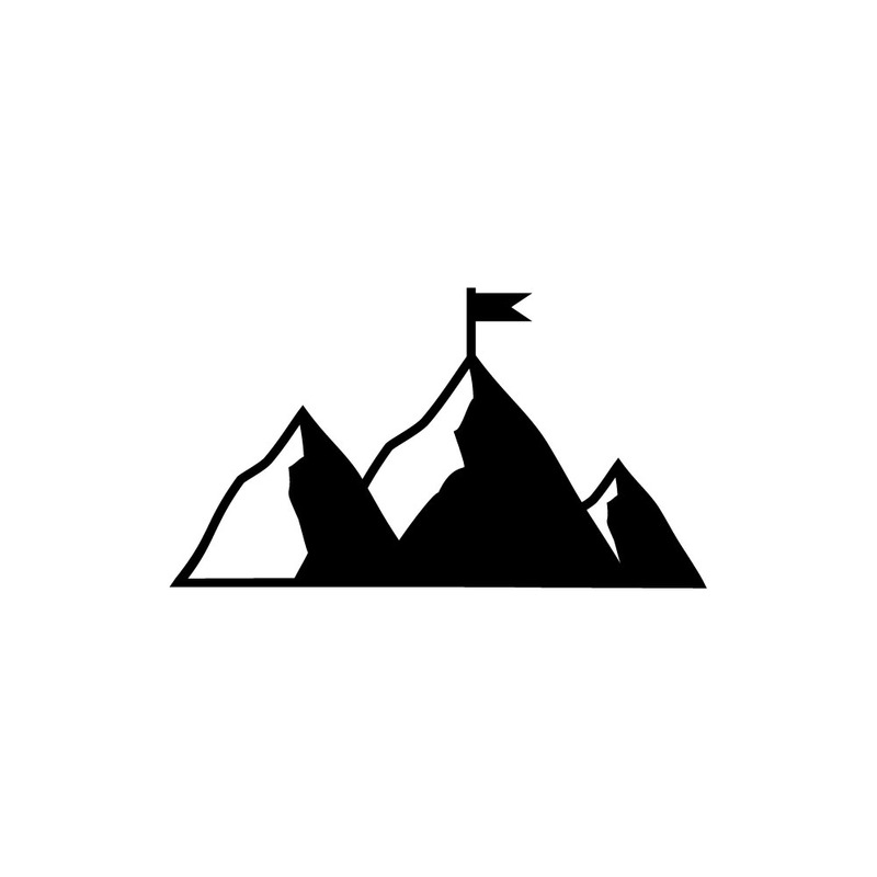 Icono de logro de la bandera de la victoria de la cumbre vectorial - Características Imagen 1