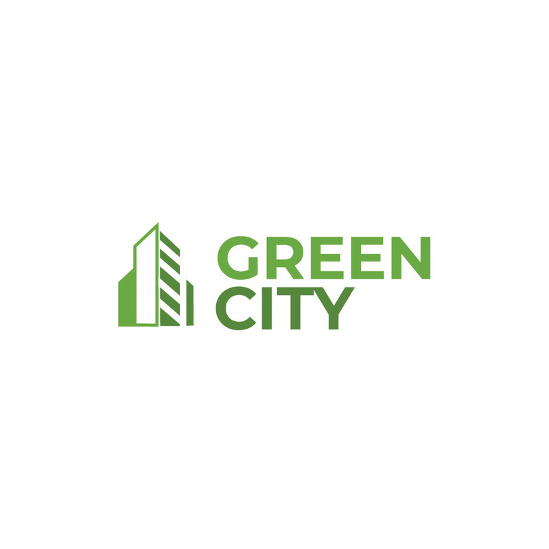 Grön hållbar stad logotyp mall - Eco Urban vektordesign - Features Image 1