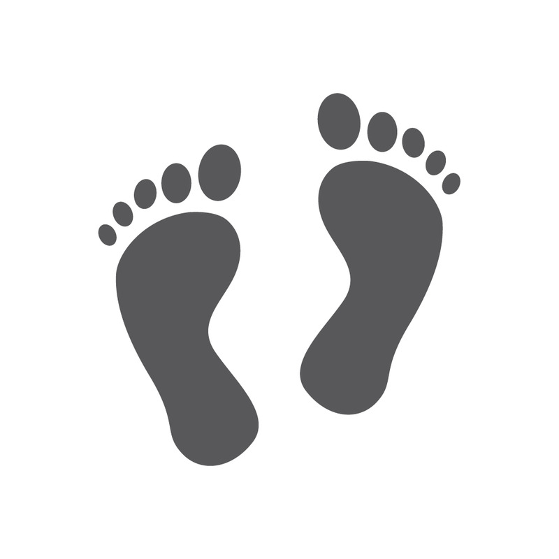 Customizable Human Footprints Icon in Modern Monochrome Design - Features Image 1
