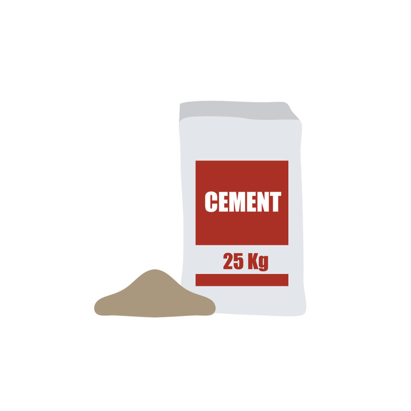 Plantilla vectorial editable de bolsa de cemento para maquetas de embalaje - Características Imagen 1