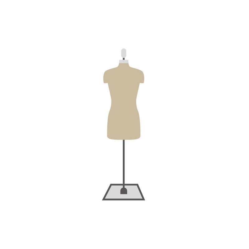 Elegant Fashion Mannequin Vector Icon for Clothing Design Display - Features Image 1
