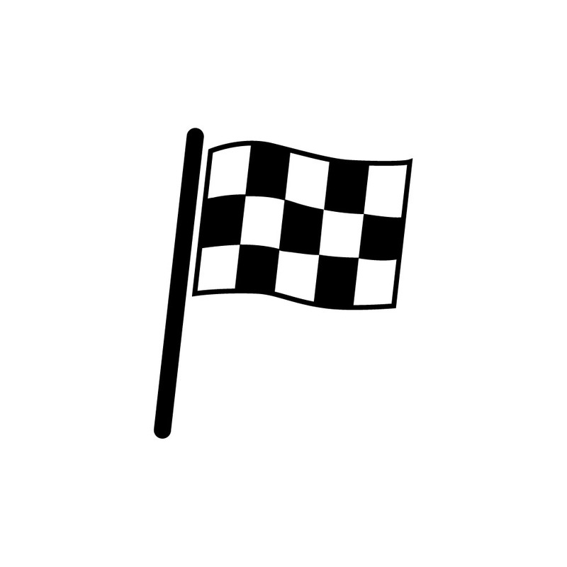 Ziellinie mit karierter Rennflagge (Vektor-Symbol) - Eigenschaften Bild 1