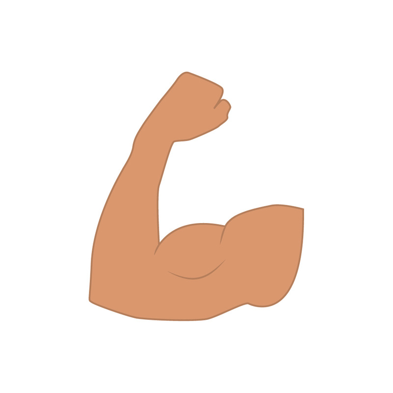 Muscular Arm Thin Line Icon for Fitness Logos & Medical Design - Features Image 1