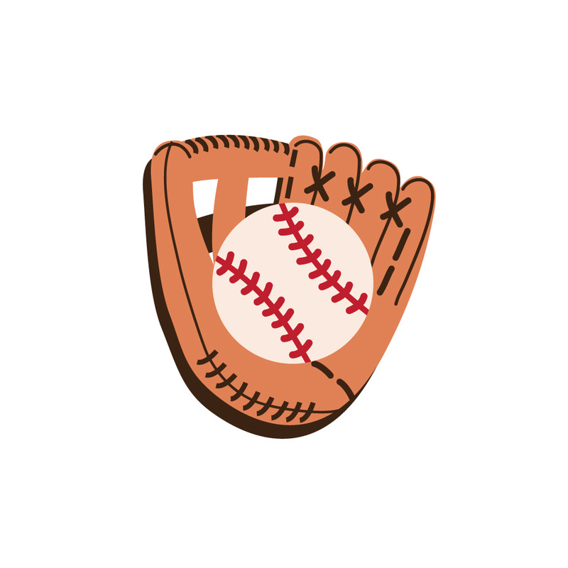 Baseballová rukavice vektorová ilustrace sportovní klipartový design - Features Image 1