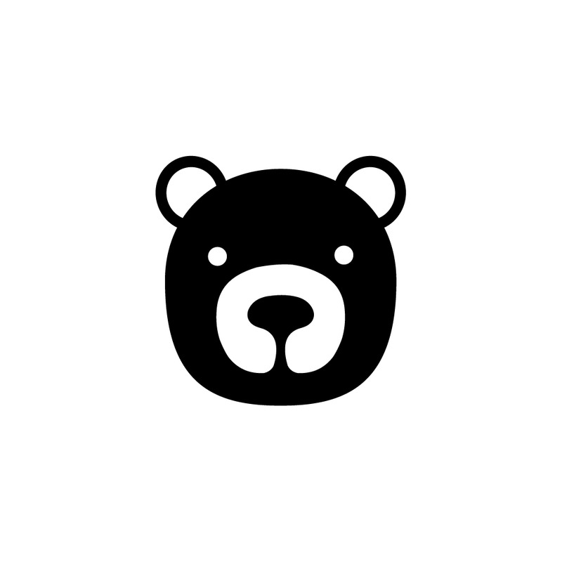 Minimalist Bear Head Icon Vector EPS Mascot Design - Features Image 1