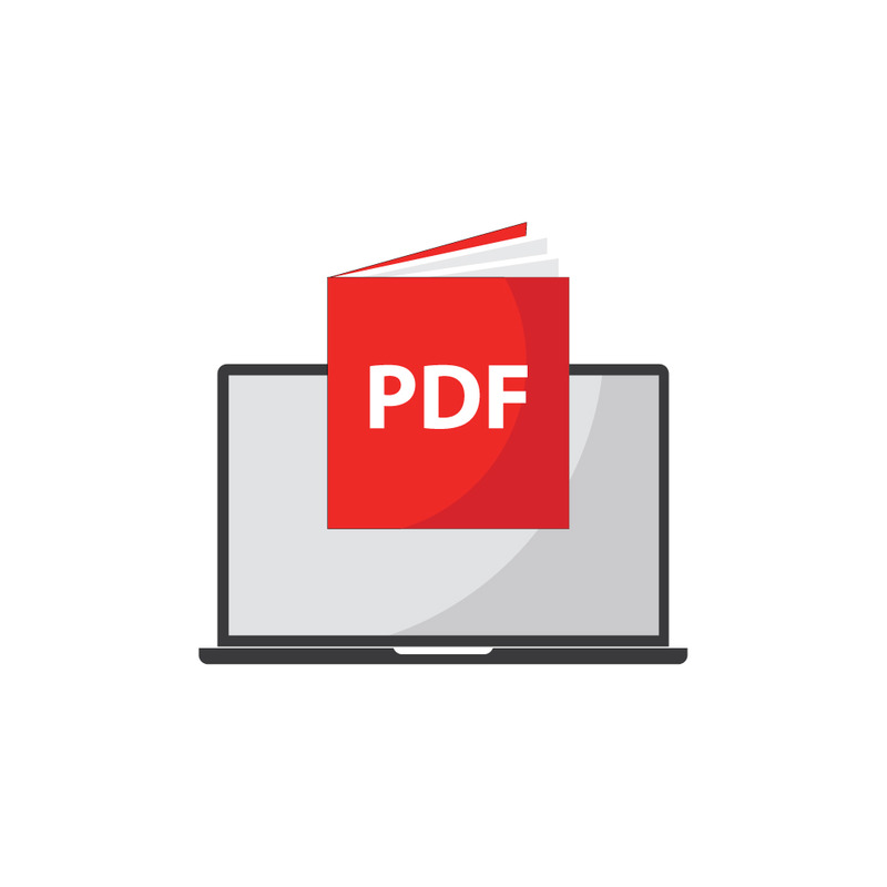 Digital Document Reading Laptop PDF Icon Business Banner - Features Image 1
