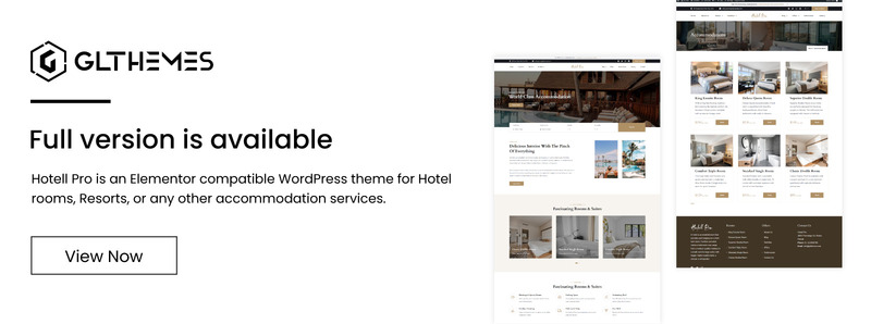 Hotell Pro - Luxuriöses und Boutique Hotel WordPress Theme - Features Image 1