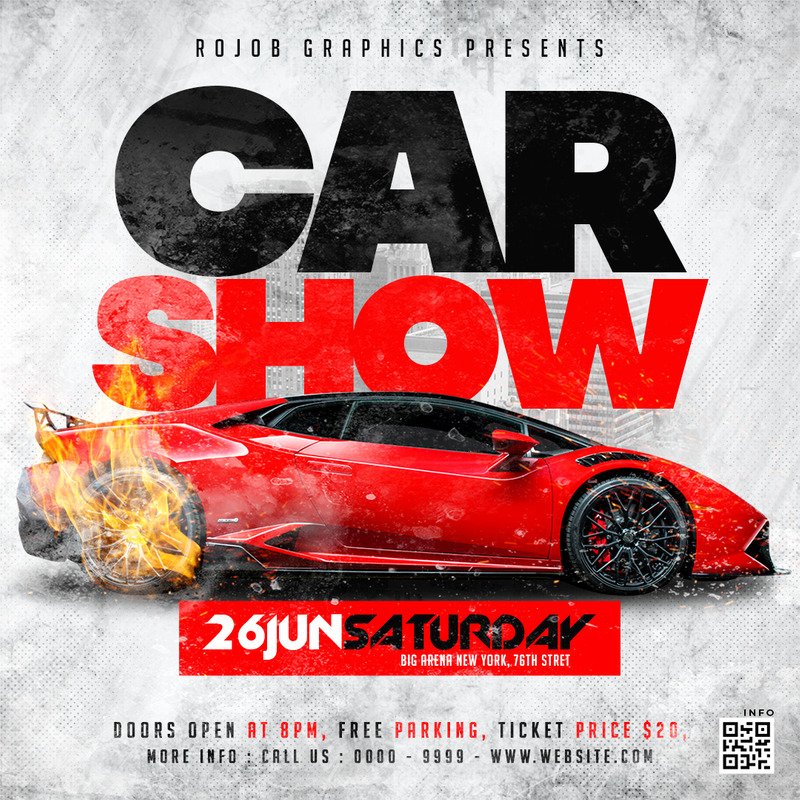New Car Show social media instagram post design template - Features Image 1