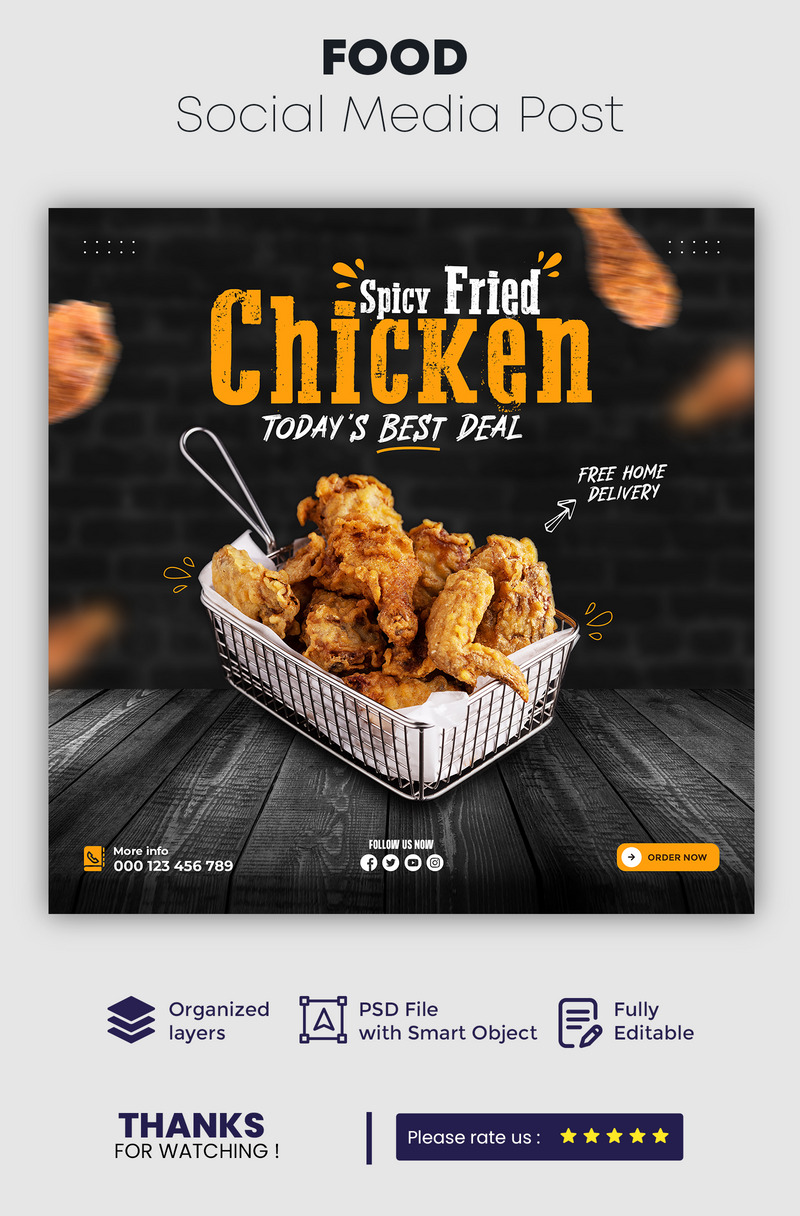Food Social Media Post Template 4 - Features Image 1
