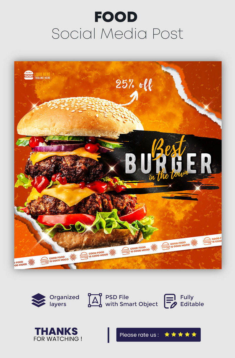 Eten Social Media Post-sjabloon 10 - Features Image 1