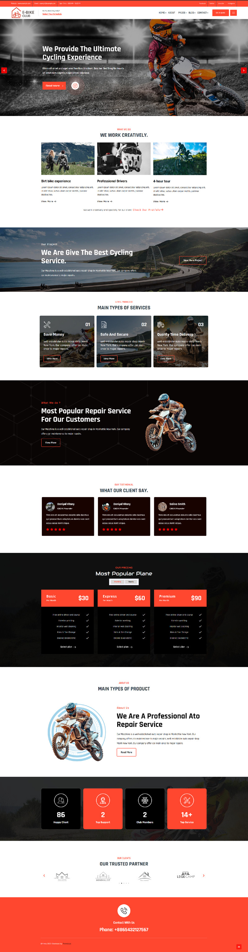 Badse – E-Bisiklet Kulübü ve Araba Tamiri Elementor WordPress Duyarlı Teması - Features Image 1