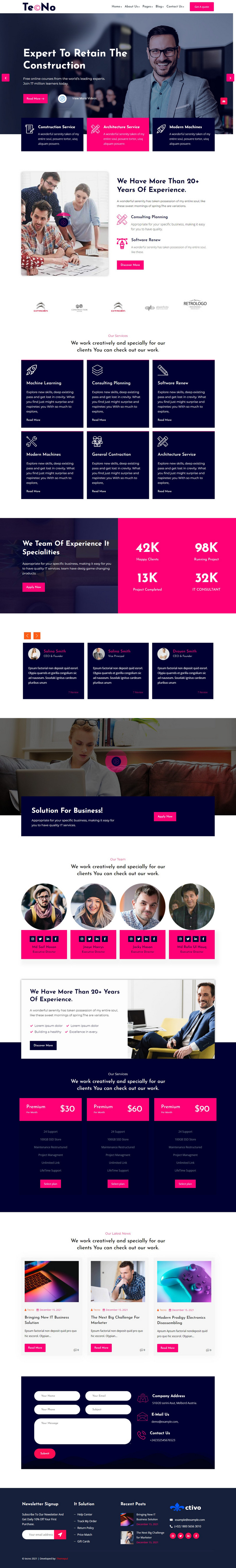 Tecno - Business, Finance WordPress Theme - Features Image 1