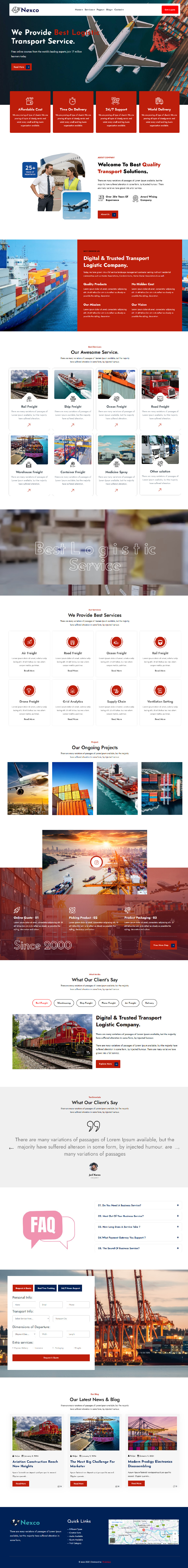 Nexco - Thème WordPress Elementor pour le transport et la logistique - Caractéristiques de l’image 1