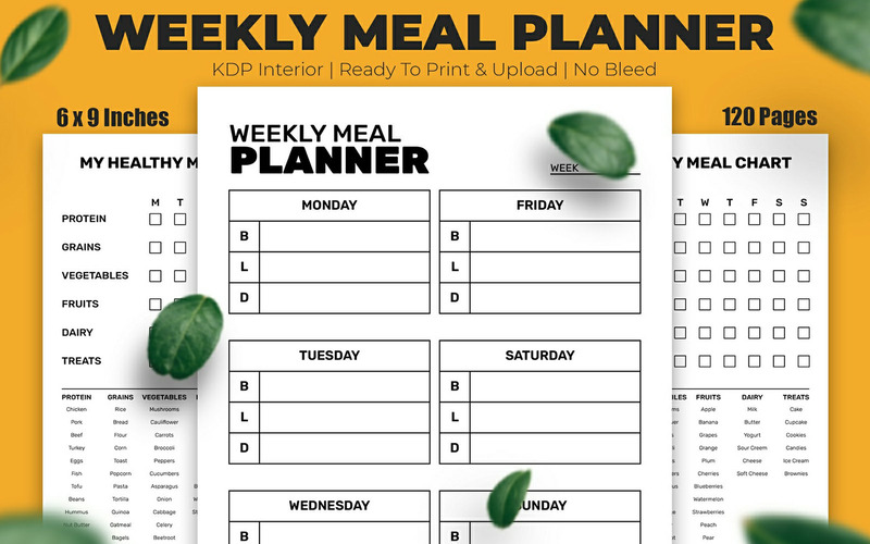 Weekly Meal Planner KDP Interior Design - Features Image 1