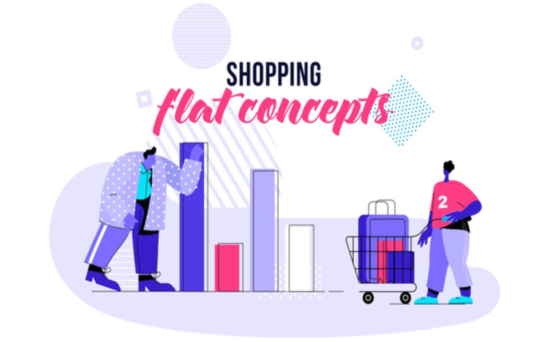 The Shopping Flat Concept Animation - Modelos de After Effects - Features Image 1