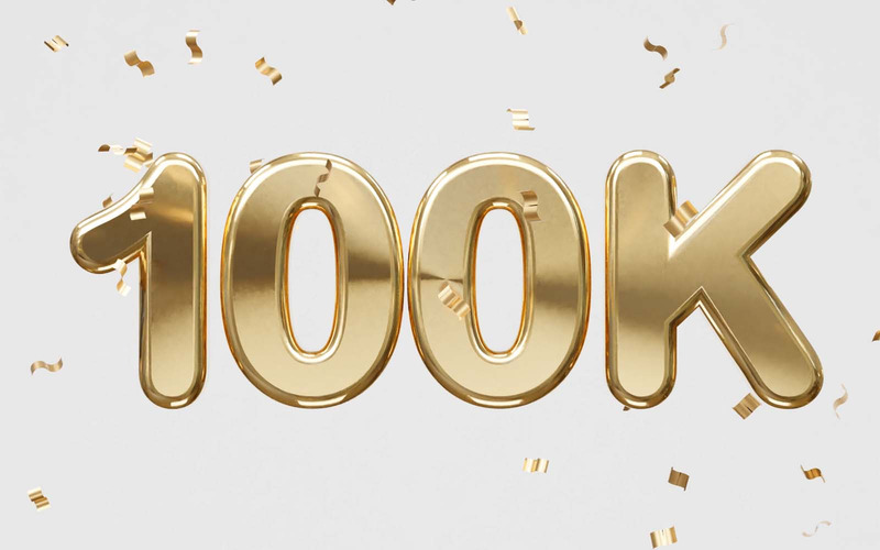 100k viering tekstanimatie motion graphics video - Features Image 1