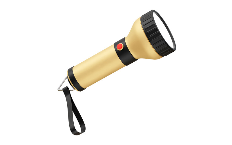 Ficklampa ikon vektor rendering 3d - Features Image 1
