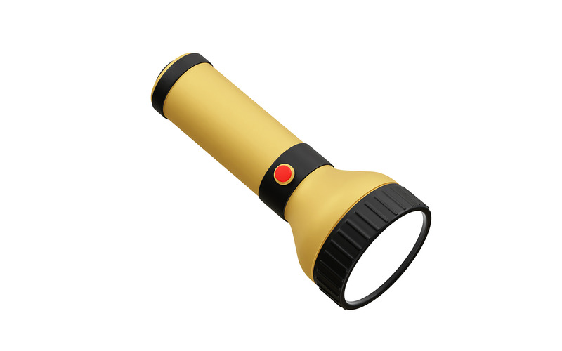 Ficklampa-ikon 3d-rendering. Ficklampa-ikon - Features Image 1