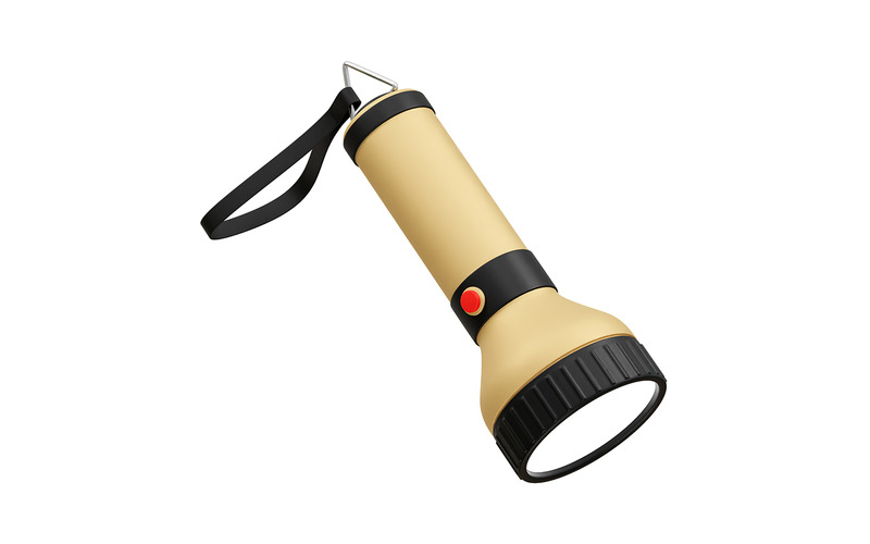 Ficklampa ikon 3d illustration rendering - Features Image 1