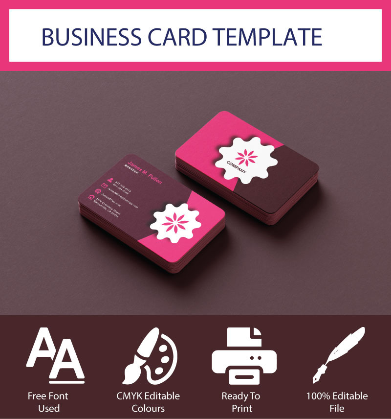 Modèle de carte de visite rose chic pour les professionnels modernes - Caractéristiques de l’image 1