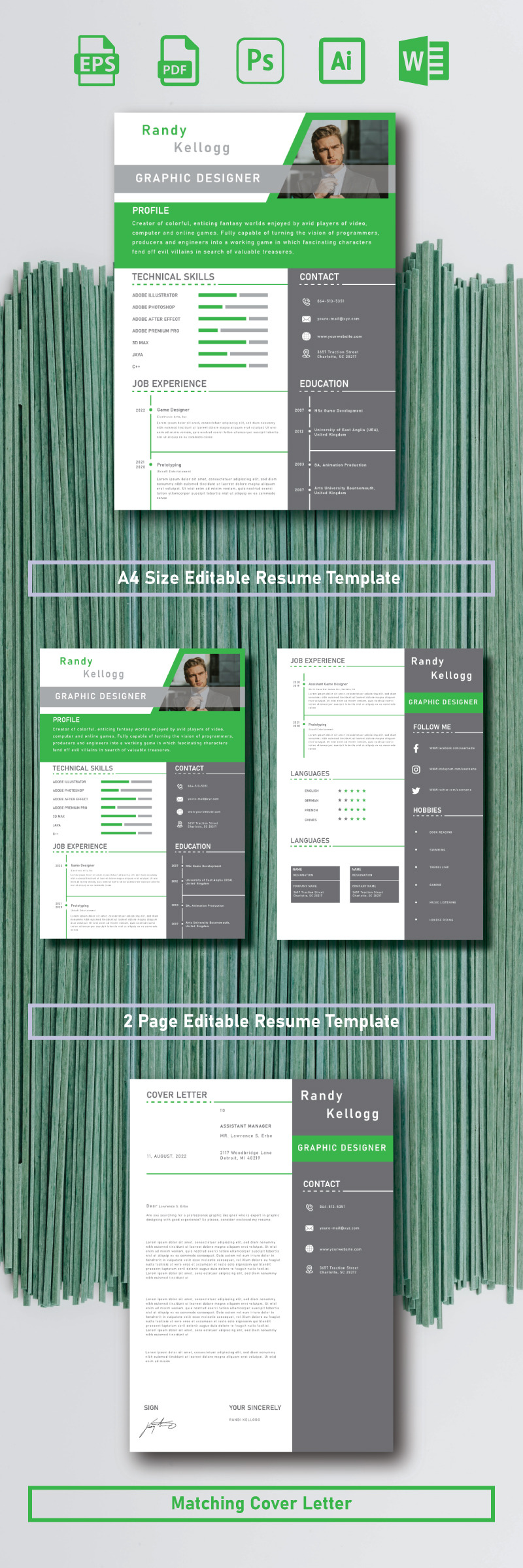 Professional Editable Resume Template - Resume Template - Features Image 1