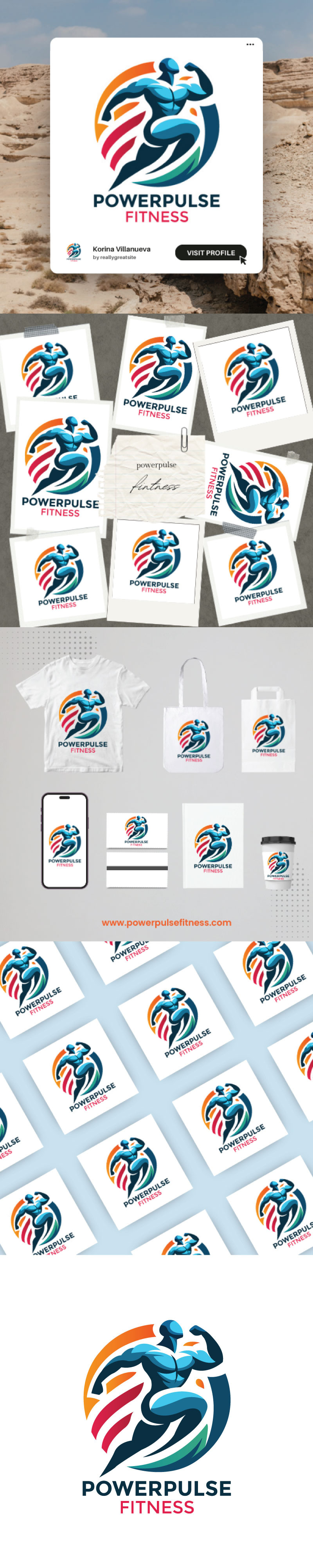 Dynamic and Bold Fitness Logo Template for Wellness and Active Lifestyle Businesses - Features Image 1
