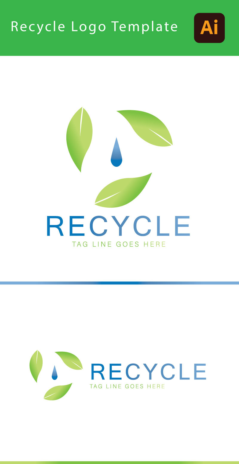 Modelo de Logotipo de Reciclagem Criativa - Features Image 1