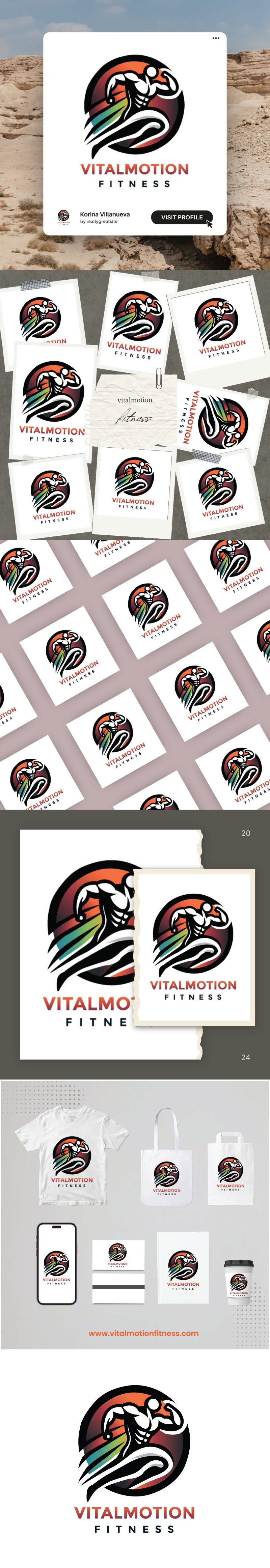 Modern Fitness Logo Design for Active Lifestyle Brands - Features Image 1