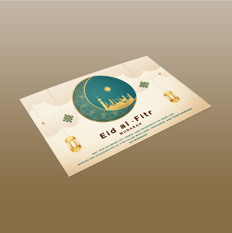 Elegáns Ramadan Eid Mubarak sablon – gyönyörű iszlám fesztiváltervezés - Features Image 1