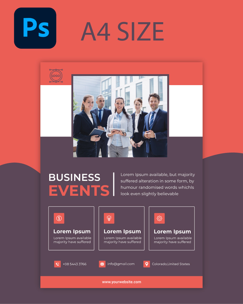 Minimalist Business Flyer Template – Clean Layout, Print Ready, Fully Customizable - Features Image 1