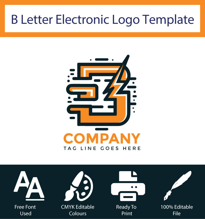 B Logo Electronic Elegance: Vector Design for Modern Brands - Features Image 1