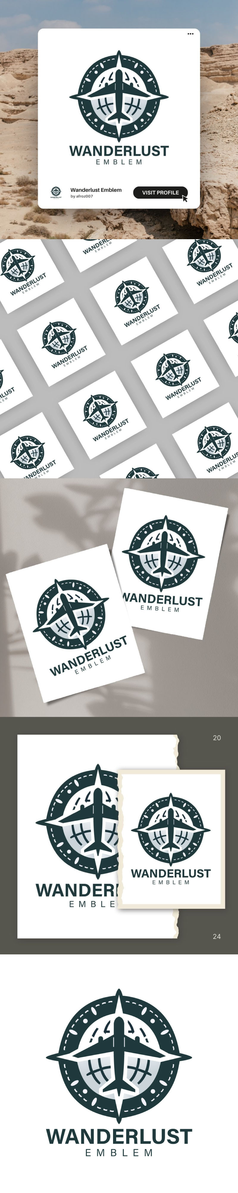 Modello di logo per agenzia di viaggi | Design professionale e ispirato all'avventura - Caratteristiche Immagine 1