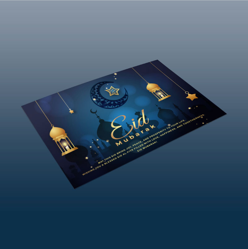 Modern Eid Mubarak Template – High-Quality Vector Design for Ramadan Celebrations - Features Image 1