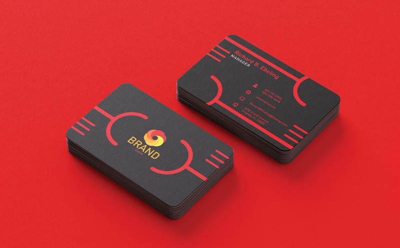 Modern Red and Black Business Card - Business Card - Features Image 1
