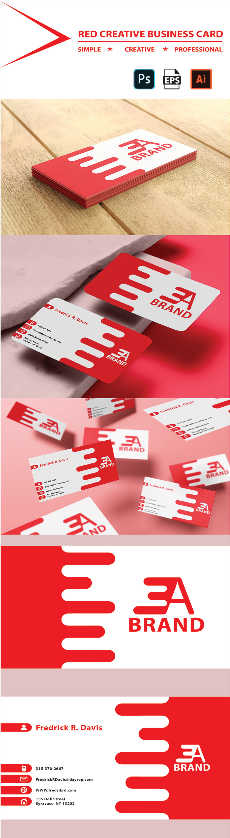 Red Creative Business Card - Business Card - Features Image 1