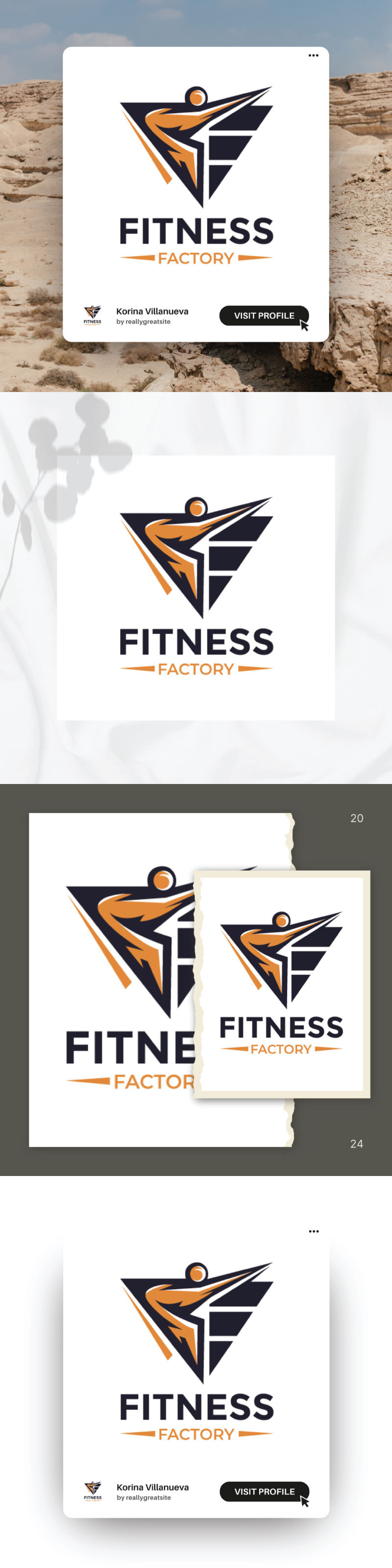 Dynamic Fitness-logotypmall för gym, tränare och wellness-märken - Features Image 1
