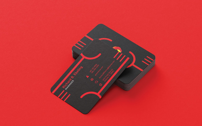 Modern Red and Black Business Card - Business Card - Features Image 2