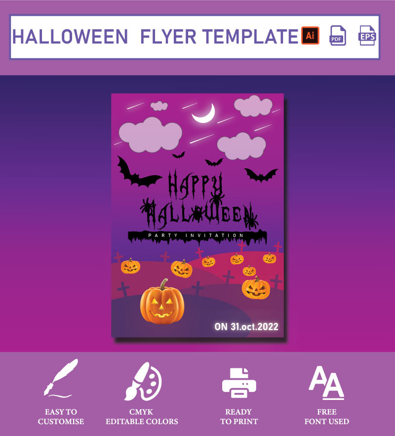 Halloween Party Invitation Flyer - Halloween Flyer - Features Image 1
