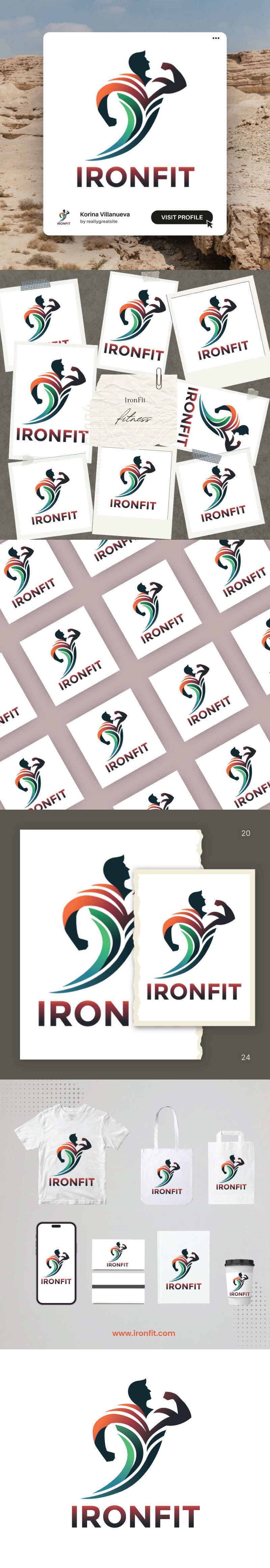 Dynamic and Professional Fitness Logo Template for Gyms and Trainers - Features Image 1