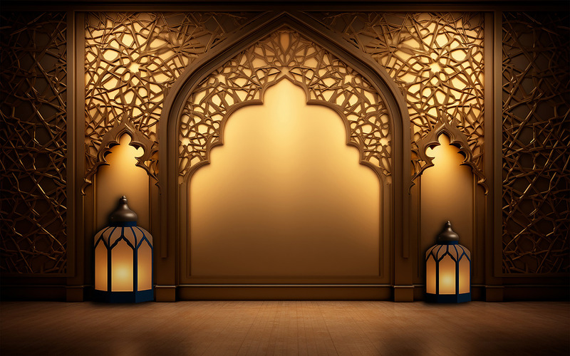 Islamic wall art design_islamic luxury wall background_islamic backgrounds design bundle - Features Image 8