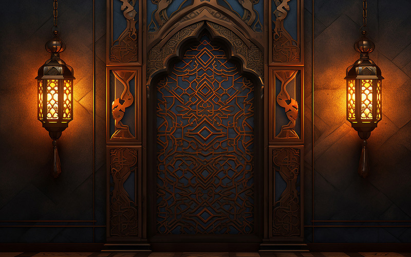 Islamic wall art design_islamic luxury wall background_islamic backgrounds design bundle - Features Image 5