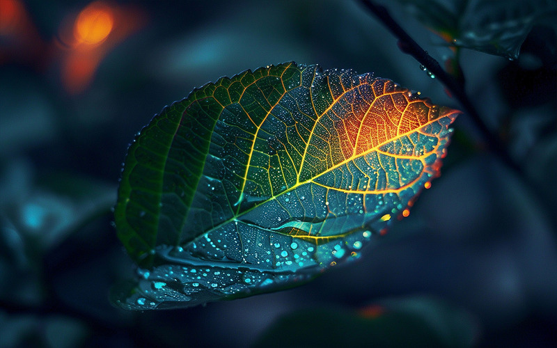 Neon leaves background bundle - Features Image 4