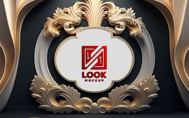 Sign Logo Mockup | logo mockup on luxury frame - Features Image 1