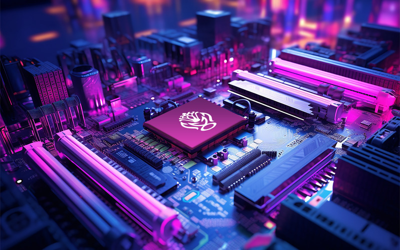 Mother board logo mockup | circuit board mockup | electronic board mockup | processor mockup - Features Image 1