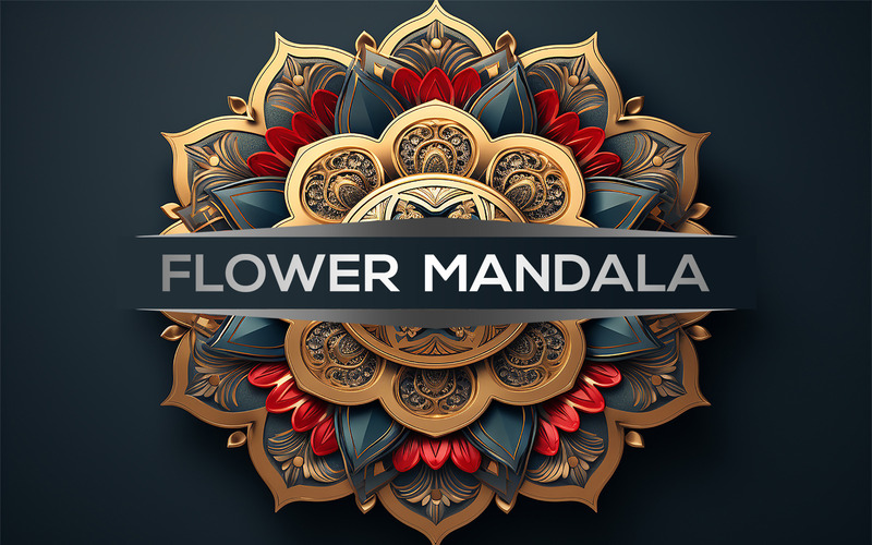 Premium mandala design | färgglad mandalakonst | trä mandala | färgglad blomma mandala konst - Features Image 1