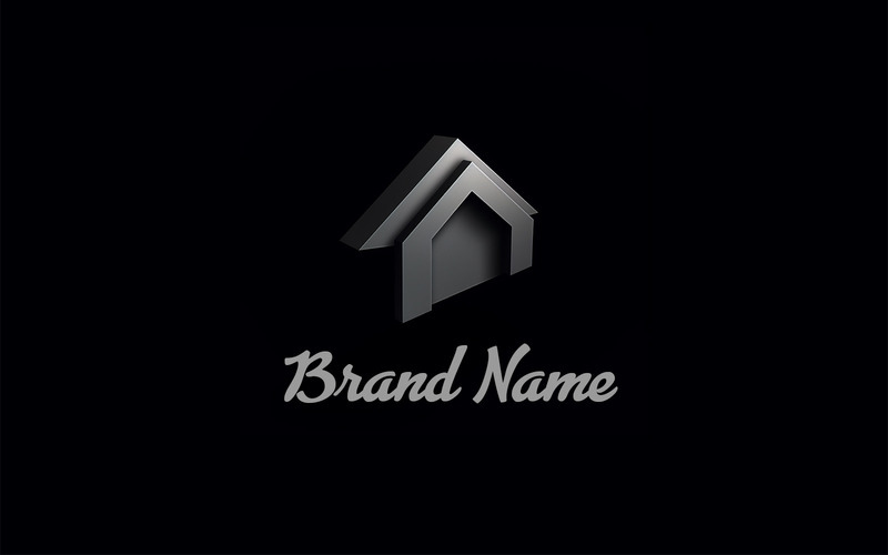 Logo de maison 3D | Création de logo immobilier - Caractéristiques de l’image 1